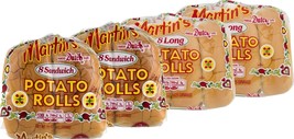 Martin's Famous Pastry Sandwich Potato Rolls & Long Potato Rolls, Variety 4-Pack - £26.42 GBP