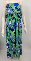Jopra Blue Green Floral Maxi Dress, Size XS - $15.84