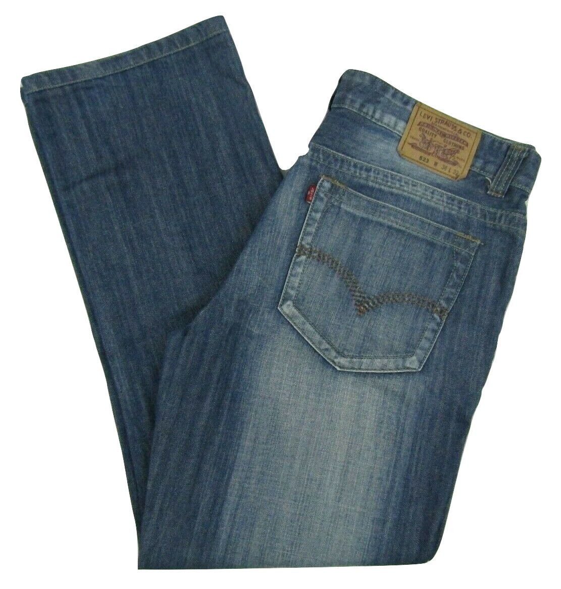 Levi Strauss & Co. 523 Straight Cut Red Tab Jeans Men's W38 X L32 100% Cotton - $26.68