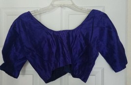 WOMENS India Purple Saree blouse with front hooks crop top choli ready wear - $9.90