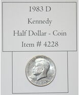 1983 D, Kennedy Half Dollar, # 4228, half dollar coin, vintage coins, ra... - $25.20