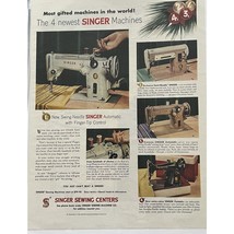 Vtg 1960s Singer Sewing Machine Automatic Print Ad Seamstress Dress Maker - $9.49
