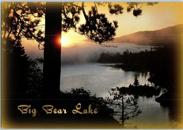 Morning Sun Over Big Bear Lake California Postcard - $4.42