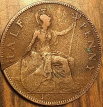 1931 Uk Gb Great Britain Half Penny - £1.25 GBP