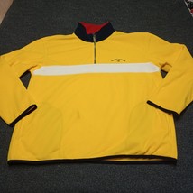 Vintage Tommy Hilfiger Fleece Coat Pullover Men XL Bright Yellow 1/4 Zip... - £22.11 GBP