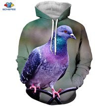 SONSPEE Birds eon Hoodie 3D Print Men Women Casual Hip Hop Long Sleeve Sweatshir - £108.36 GBP