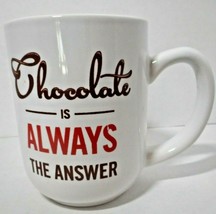 Chocolate is ALWAYS the Answer Royal Norfolk Stoneware Coffee Mug 14oz Quote Cup - £16.29 GBP