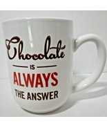 Chocolate is ALWAYS the Answer Royal Norfolk Stoneware Coffee Mug 14oz Q... - £16.50 GBP