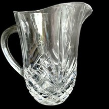 Pitcher Glass Crystal Diamond Fan Starburst Pineapple Cut 7” Vtg - £31.00 GBP