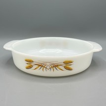 Vintage Fire King #450 Wheat Pattern 8&quot; Round Casserole Dish Pie Plate *... - £7.77 GBP