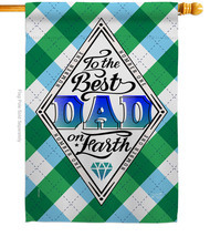 Best Dad On Earth House Flag Father Day 28 X40 Double-Sided Banner - £29.24 GBP