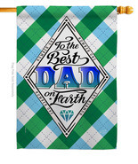 Best Dad On Earth House Flag Father Day 28 X40 Double-Sided Banner - £29.55 GBP