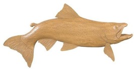 Plaque MOUNTAIN Lodge Brown Trout Fish Large Almond Off-White Resin - £258.89 GBP
