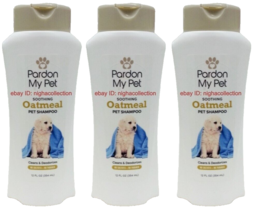 3 Bottles x PPardonmy PET Cleans &amp; Deodorizing Soothing OATMEAL SHAMPOO ... - $26.72