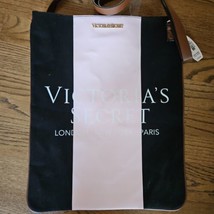 Victoria&#39;s Secret VS Paris London Canvas Vinyl Bag Pink Limited Edition 2015 NEW - £21.81 GBP