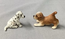 Schleich Lot 2 Puppies Dalmation 2006 Golden Retriever Puppy 2005 - $13.98