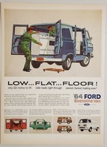 1964 Print Ad Ford Econoline Vans 1 Ton Payload Big Loadspace - $20.44