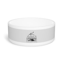 Personalized Pet Bowl 6&quot; Camping Scene, Unbreakable Ceramic Dog Bowl Cat Food Tr - £38.93 GBP