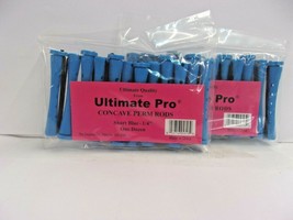 (Lot Of 4 Packs) Ultmate Pro Short Blue 1/4&quot; ~ Concave Perm Rods ~ 12 Per Pack!! - £12.64 GBP