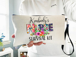 Nurse Makeup Bag, Nurse Survival Kit Bag, Personalized Nurse Gift, Nurse Accesso - £12.48 GBP