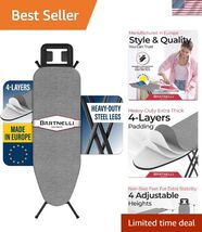 Ironing Board Made in Europe | Iron Board with 4 Layered Cover &amp; Pad, He... - $119.53