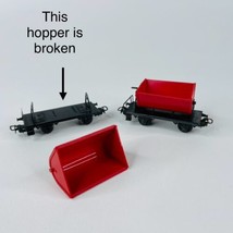 2 Marklin Germany Model Train Plastic Red Tipping Dump Hopper Kippwagen ... - $14.00