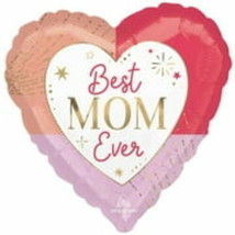 17 inch COLORFUL BEST MOM EVER mylar foil balloon - $168.85 MXN
