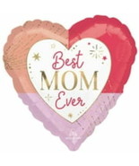 17 inch COLORFUL BEST MOM EVER mylar foil balloon - $8.87