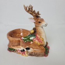 NWOT Corner Ruby CR Christmas Holiday Reindeer Cookie Candy Dish Holiday Decor - £31.55 GBP