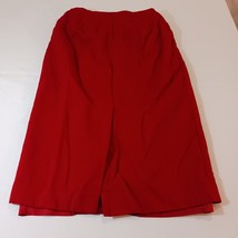 TALBOTS Women's Red Pure Wool Wrap Style Pencil Skirt Size 10 Made In USA image 2