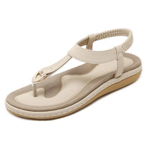 Oes women bohemia beach flip flops soft flat sandals woman casual comfortable plus size thumb200