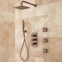 New Oil Rubbed Bronze Ryle Thermostatic Shower System with Hand Shower a... - $899.95