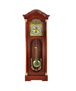 Bedford Clock Collection 33&quot; Chiming Pendulum Wall Clock in Antique Cher... - £107.30 GBP