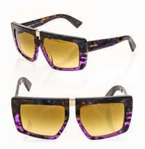 MIU MIU 05O Maquillage Purple Brown MARBLE Havana Rectangle Sunglasses MU05OS - £324.45 GBP