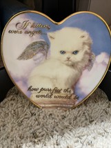 Unique Heart Shape franklin mint plate If Kittens were Angels How Purr-fect - £15.74 GBP