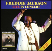 Freddie Jackson &quot;Live In Concert&quot; 2000 Promo POSTER/FLAT 2-SIDED 12X12 Htf *New* - £17.56 GBP