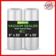 8x50 Vacuum Sealer Bags - 2 Pack, BPA-Free, Heavy Duty for Food Storage - $848.67 MXN