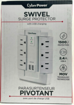 CyberPower - CSP600WSURC2 - Surge Protector 6 Swivel Outlets 2 USB - White - £27.49 GBP