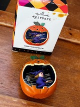 Hallmark Happy Halloween 2013 1st in Series Cute Witch in Pumpkin Plastic Tree - $28.73