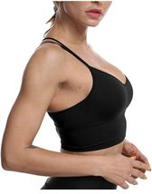 Strappy Sports Bra With Crisscross Back Bra Anti-Tearing Anti-Curling Sm/Md - $9.99