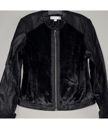 Alfani Women&#39;s Black Leather Jacket with Textured Panels - $523.00 MXN