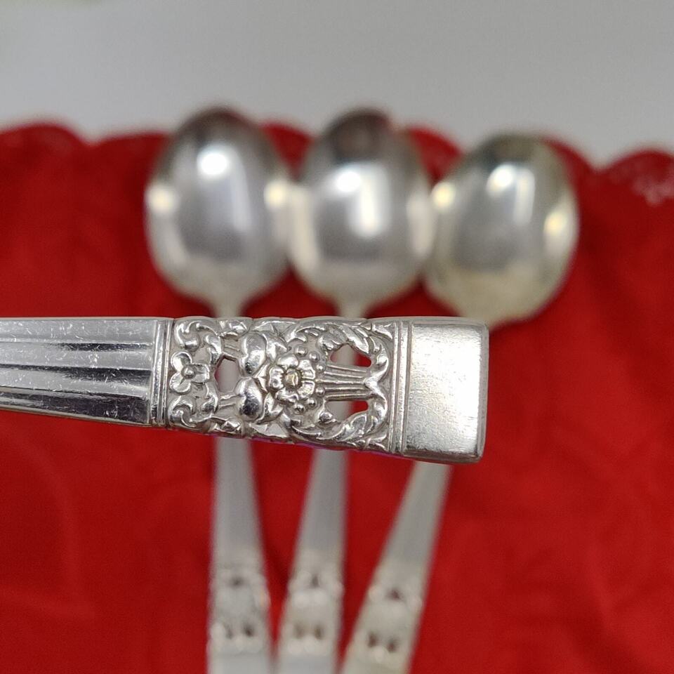 6X Oneida CORONATION 6&quot; Silver Plated Teaspoons - $19.98
