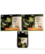 Genuine HP 920 XL Black / HP 920 Color Ink Cartridges Combo Pack NEW EXP 2016