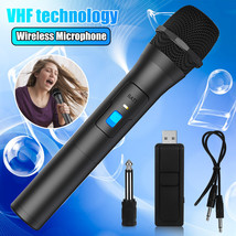 Professional VHF Handheld Microphone System Wireless Mic Karaoke W/ USB ... - £22.01 GBP