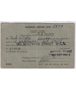 Vintage 1950 National Service Acts UK Grade Card Registration 3&quot; x 5&quot; - £3.95 GBP