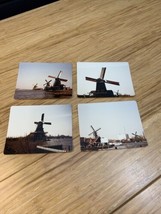 Vintage Lot of 4 Photographs Unkknown Location Windmills KG JD - £7.78 GBP