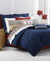 Ralph Lauren ISLAND RETREAT Stripe Organic 3P Queen Duvet Cover Shams Set - $284.11
