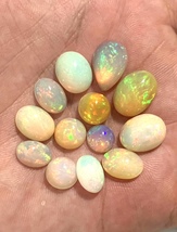 Fabulous fire black opal natural gemstones Ethiopian opal loose gems sto... - $779.00