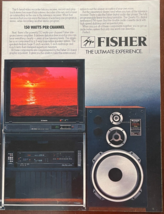 1985 Fisher Vintage Print Ad The Ultimate Experience Stereo Equipment Electronic - £11.55 GBP