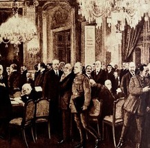 Treaty Of Versailles Hall Of Clocks WW1 1920s Paris Military Centerfold ... - £47.27 GBP